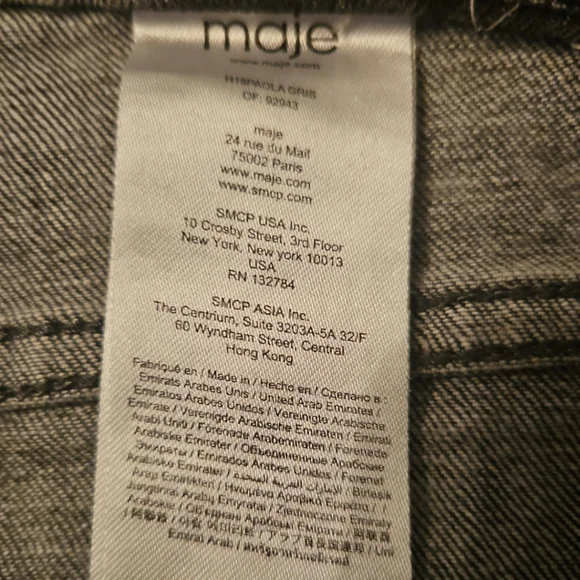 MAJE | Paola Acid Wash Cropped Frayed Gradient Denim Jeans in Size FR 38 / US 8 - Picture 7 of 8